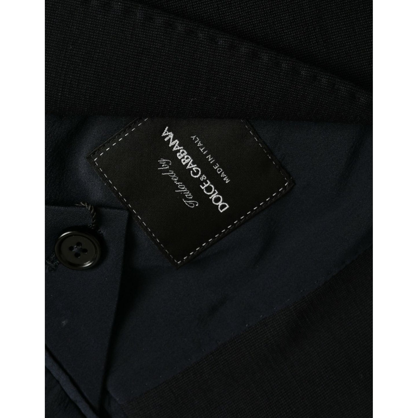 Dolce & Gabbana Black Wool Notch Single Breasted Coat Blazer Dolce & Gabbana Black