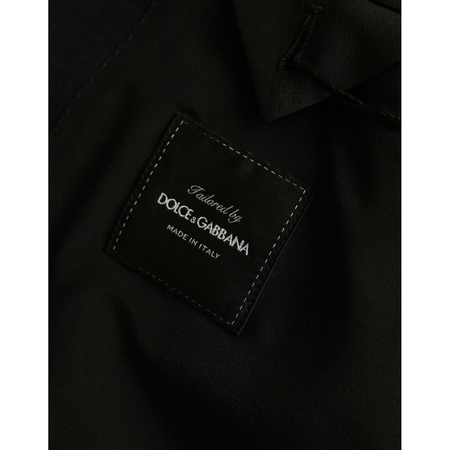 Dolce & Gabbana Black Wool Notch Single Breasted Coat Blazer Dolce & Gabbana Black