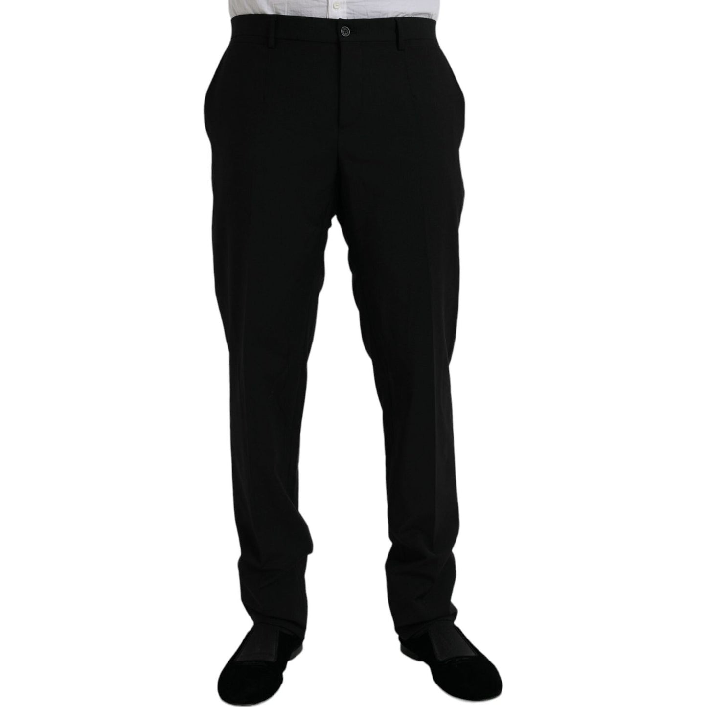Dolce & Gabbana Black Polyester STAFF Formal 3 Piece Suit Dolce & Gabbana Black