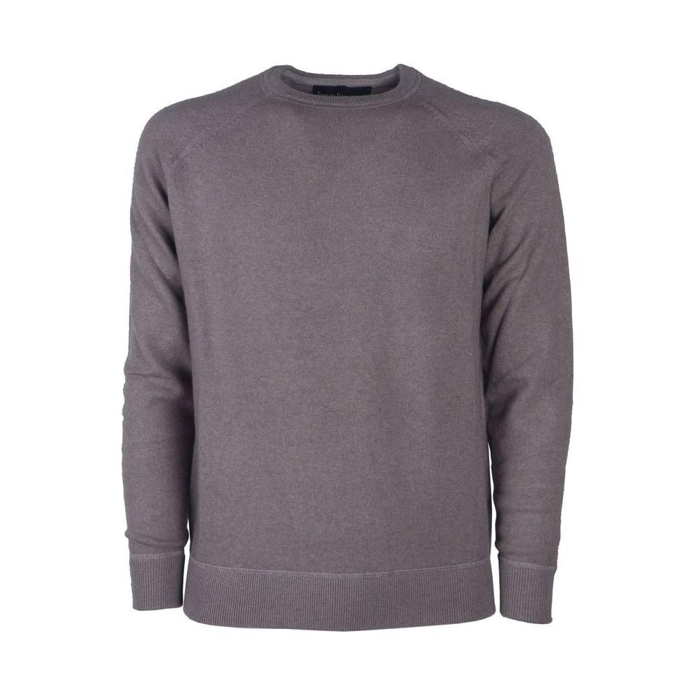 Emilio Romanelli Gray Cashmere Men Sweater Emilio Romanelli Dim Gray