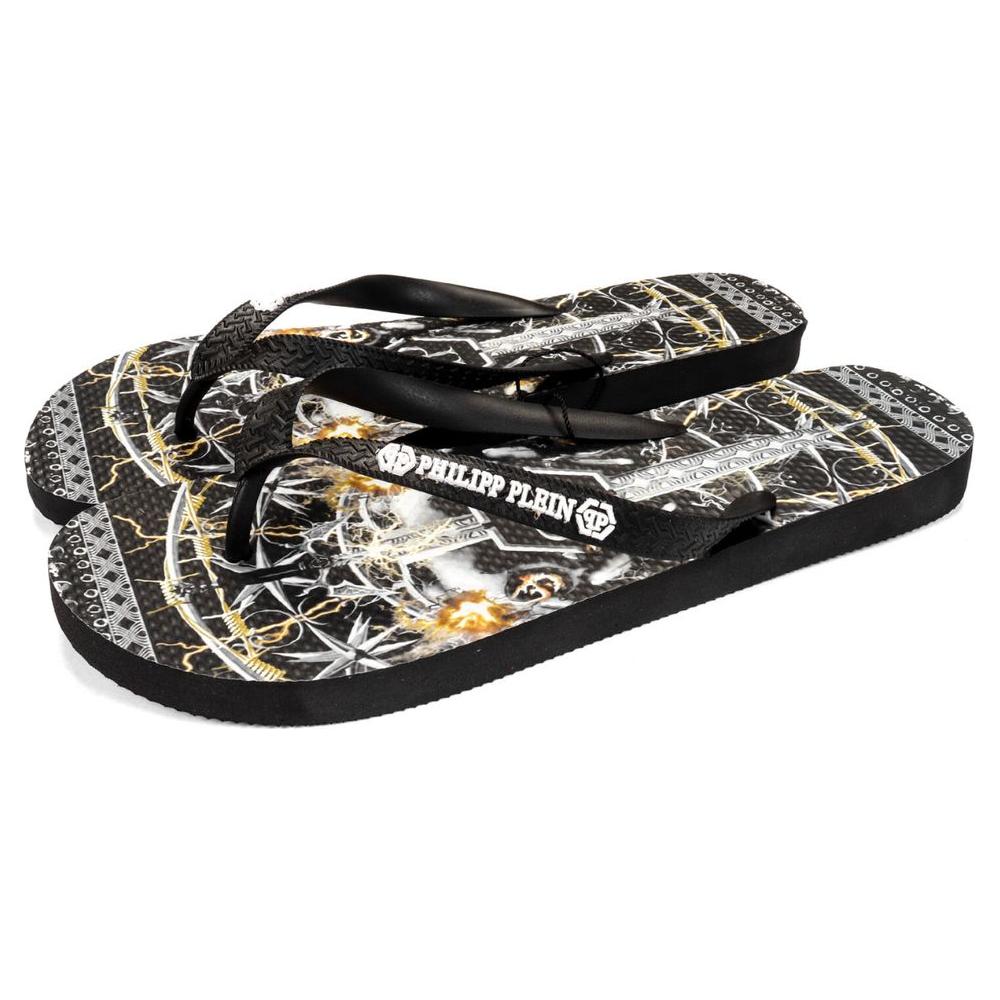 Philipp Plein Multicolor Polyester Women Sandal Philipp Plein Light Gray