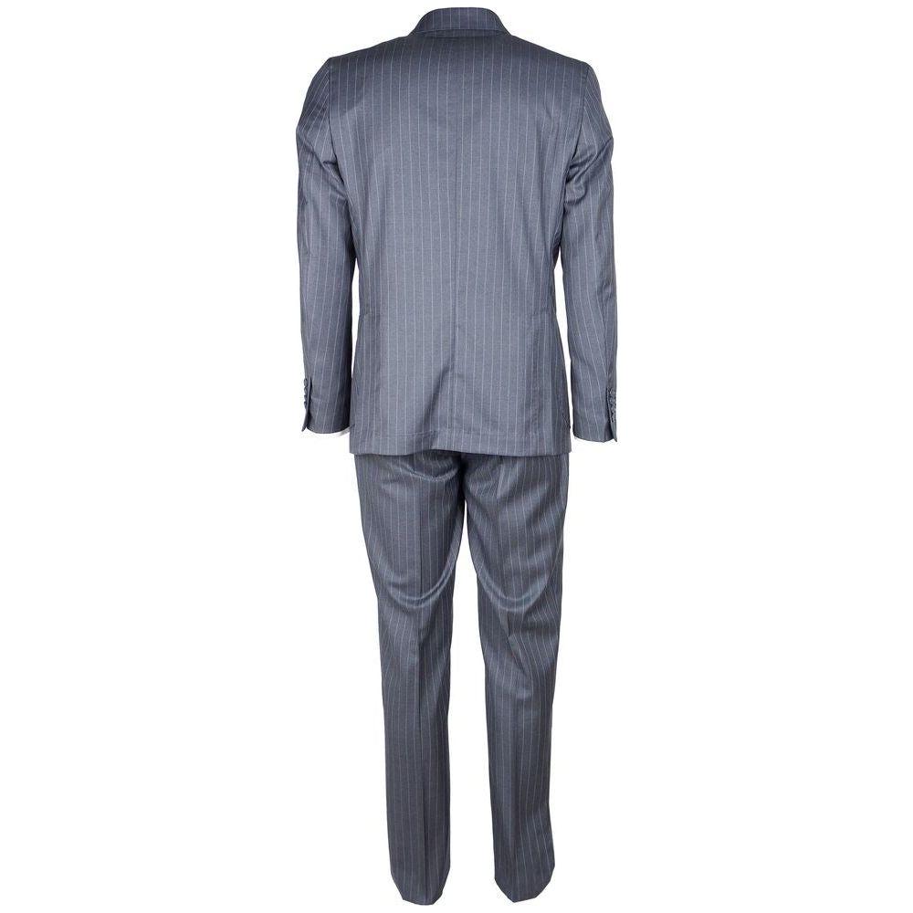 Made in Italy Gray Wool Men's Suit Made in Italy Dim Gray