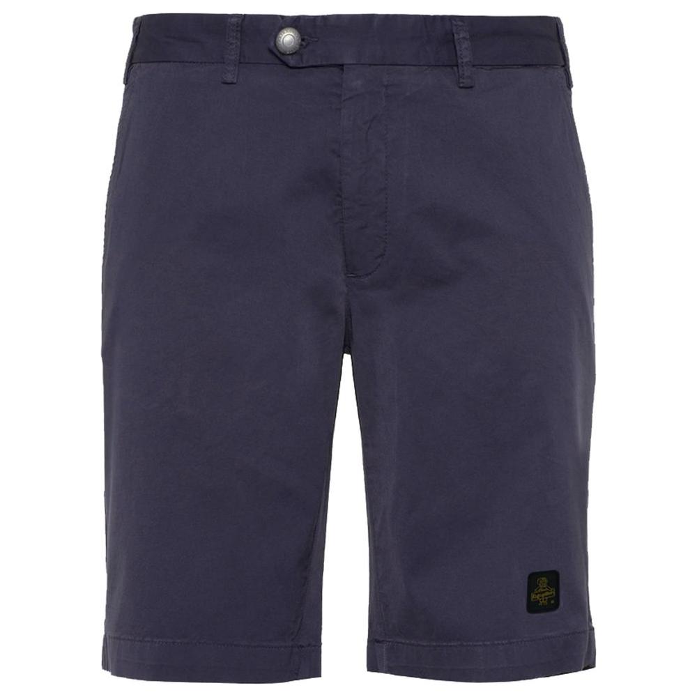Refrigiwear Elegant Beige Bermuda Shorts with Logo Patch Refrigiwear Dark Slate Gray