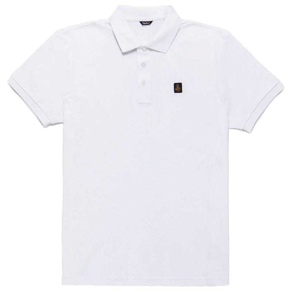 Refrigiwear Elegant White Polo with Embroidered Logo Refrigiwear Lavender