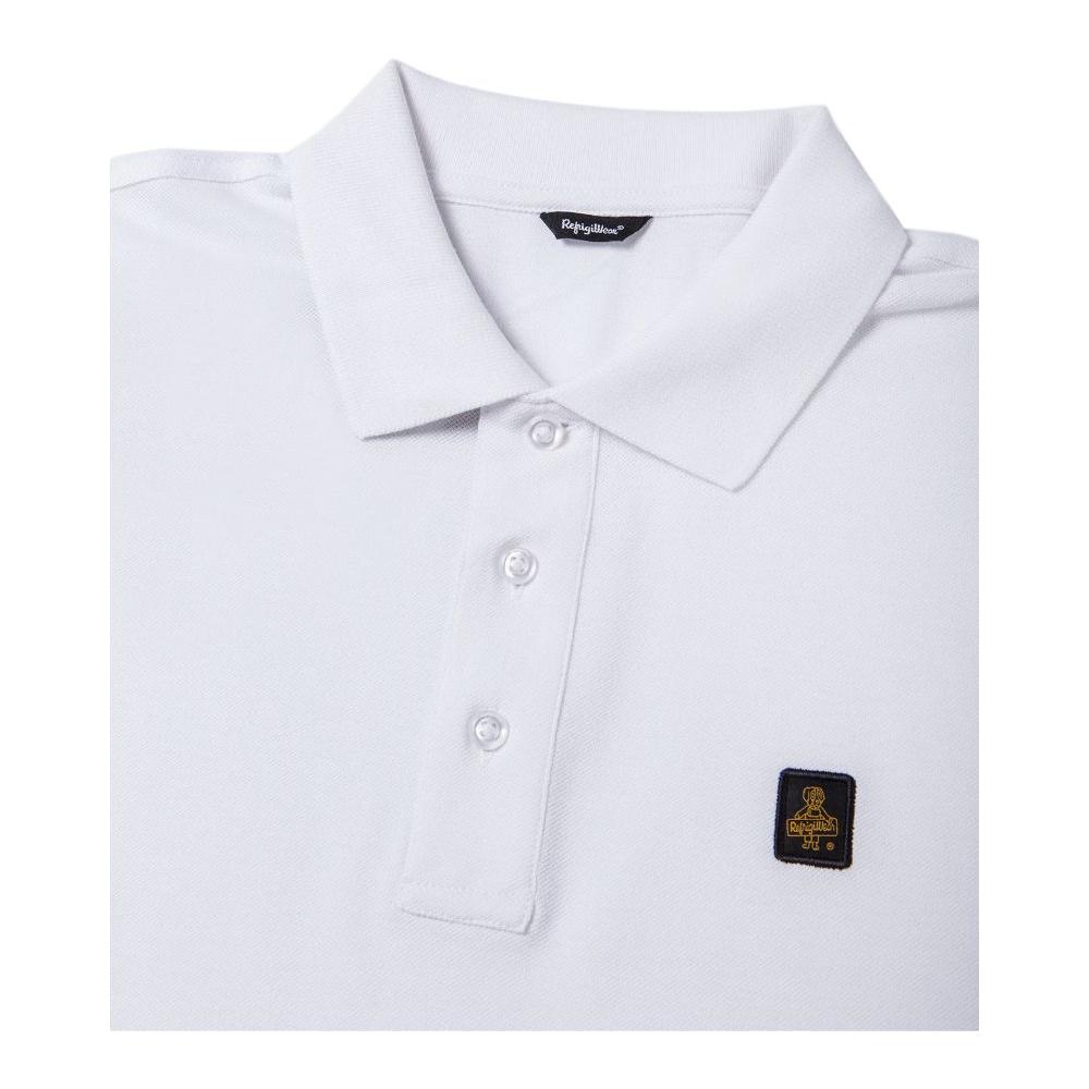 Refrigiwear Elegant White Polo with Embroidered Logo Refrigiwear Lavender
