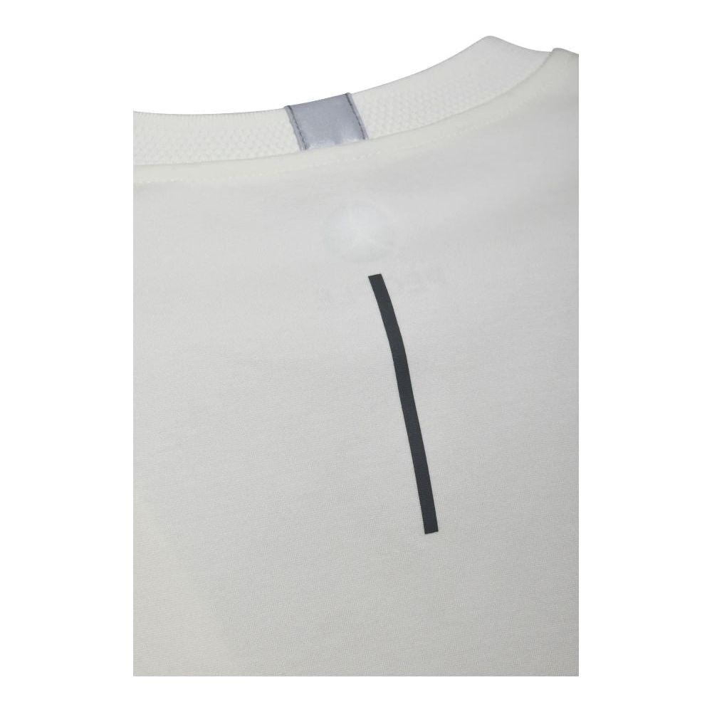 People Of Shibuya Chic White Tech Fabric Crewneck Sweater People Of Shibuya Light Gray