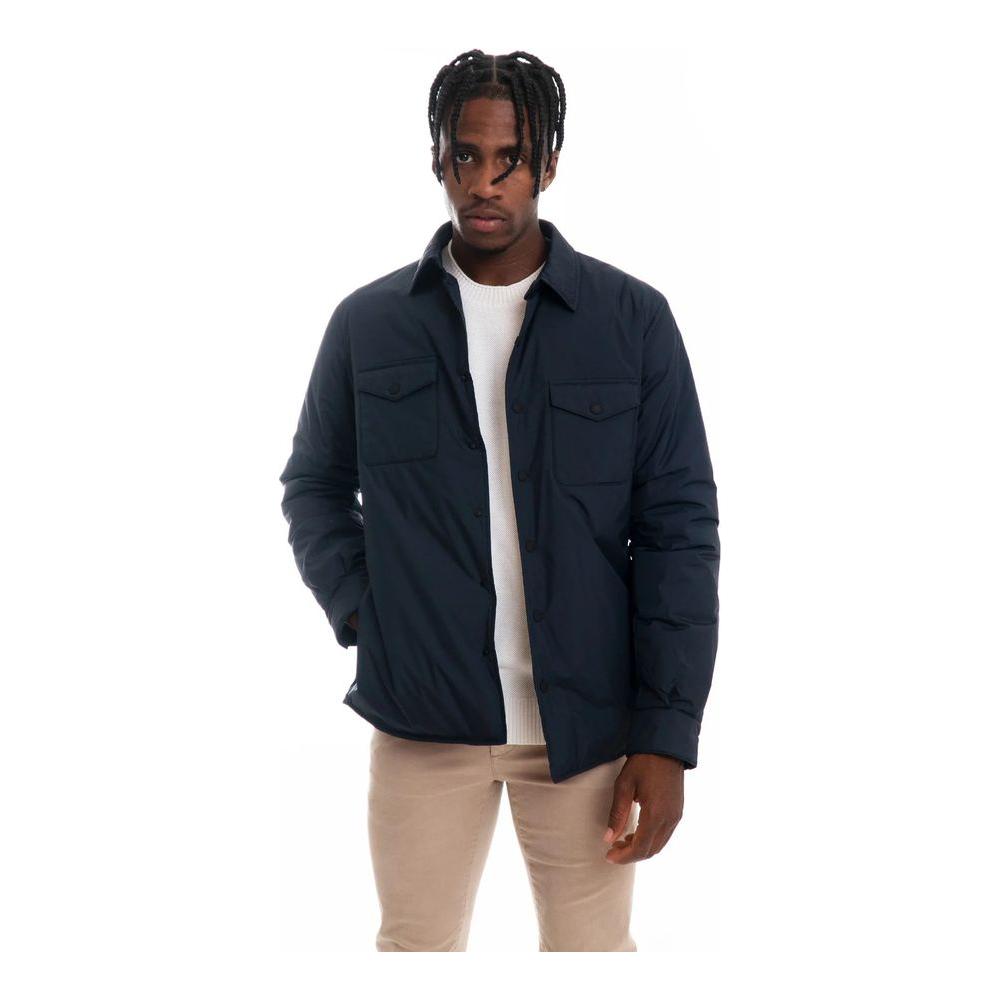 People Of Shibuya Chic Technical Fabric Jacket with Button Closure People Of Shibuya Dark Gray
