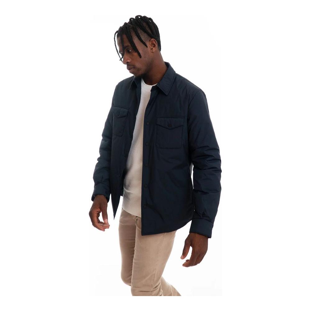 People Of Shibuya Chic Technical Fabric Jacket with Button Closure People Of Shibuya Dark Gray