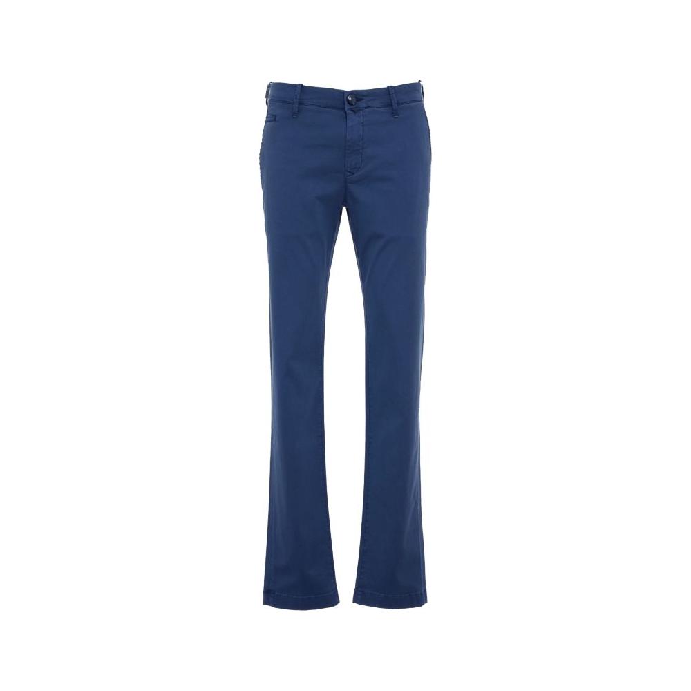 Jacob Cohen Elegant Slim Fit Chino Trousers in Blue Jacob Cohen Dark Slate Gray