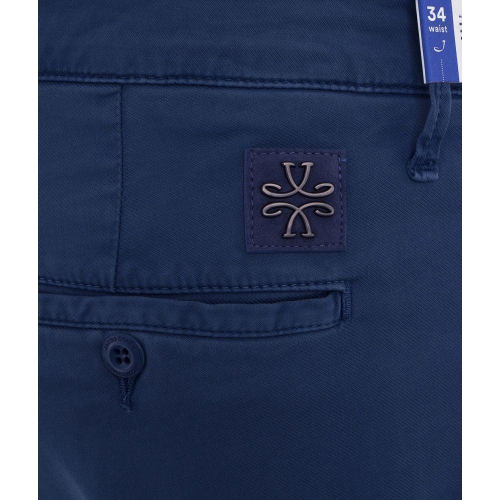 Jacob Cohen Elegant Slim Fit Chino Trousers in Blue Jacob Cohen Dark Slate Gray