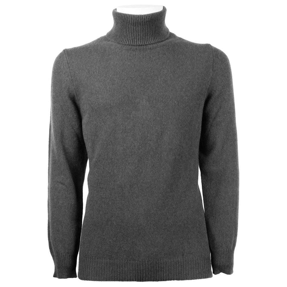Emilio Romanelli Gray Cashmere Men Sweater Emilio Romanelli Dark Slate Gray