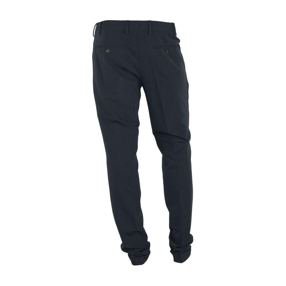 Made in Italy Elegant Black Trousers for the Modern Man Made in Italy Dark Slate Gray