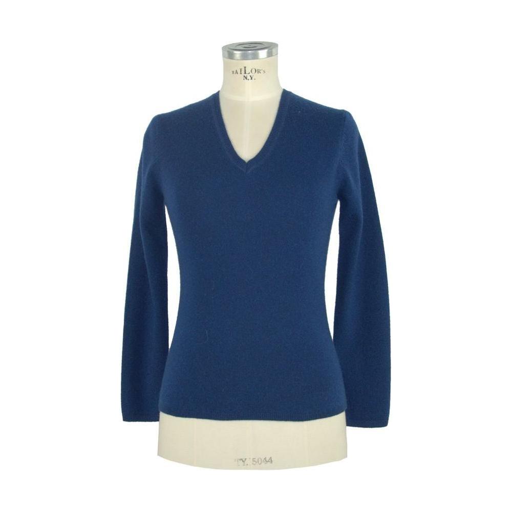 Emilio Romanelli Blue Cashmere Women Sweater Emilio Romanelli Dark Slate Gray