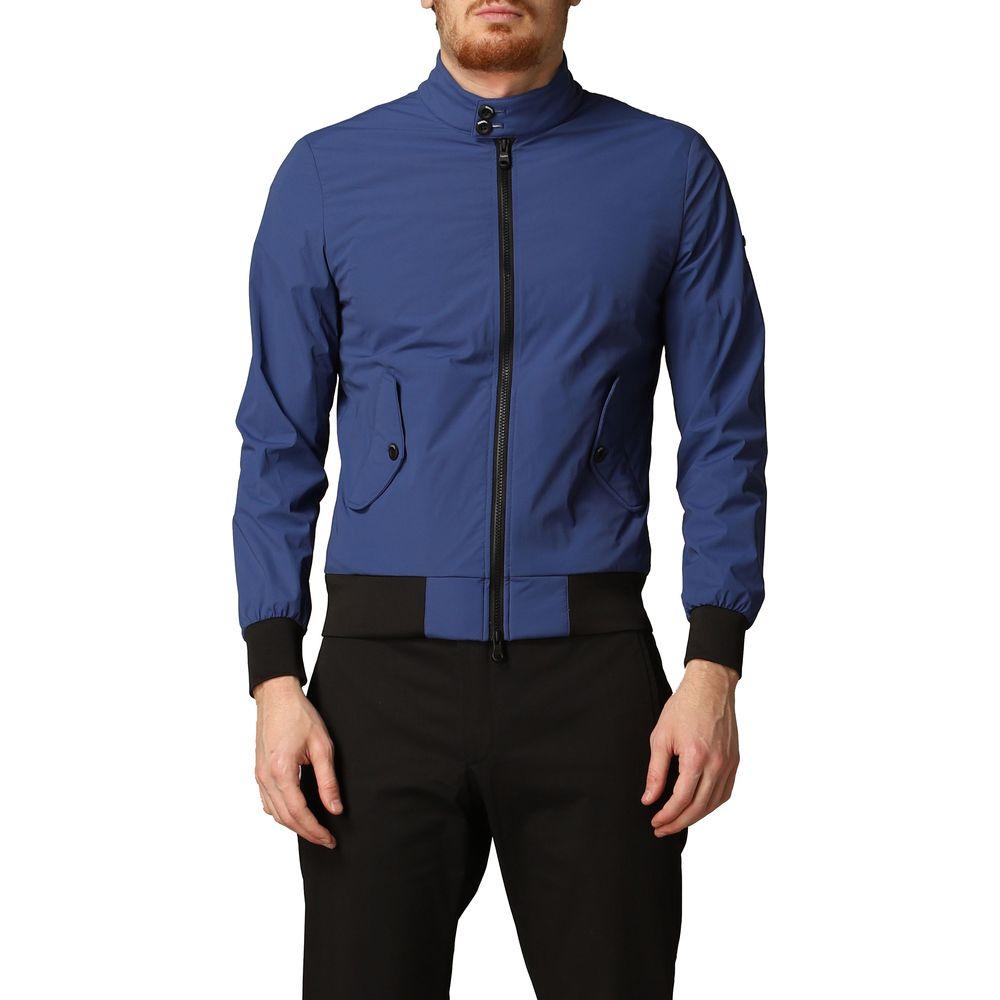 Refrigiwear Elegant Blue Bielastic Bomber Jacket Refrigiwear Dark Slate Gray
