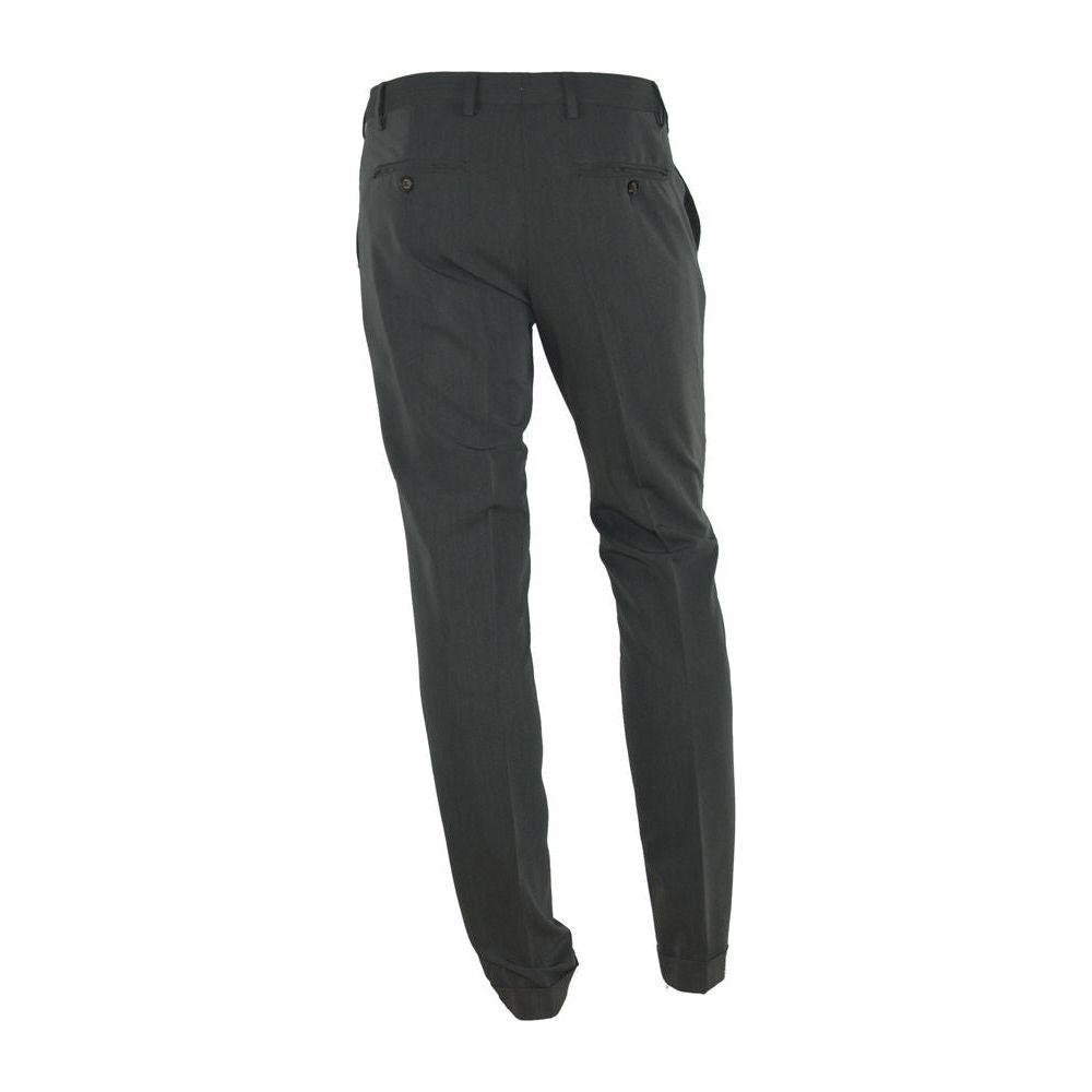 Made in Italy Elegant Italian Gray Trousers for Men Made in Italy Dark Slate Gray