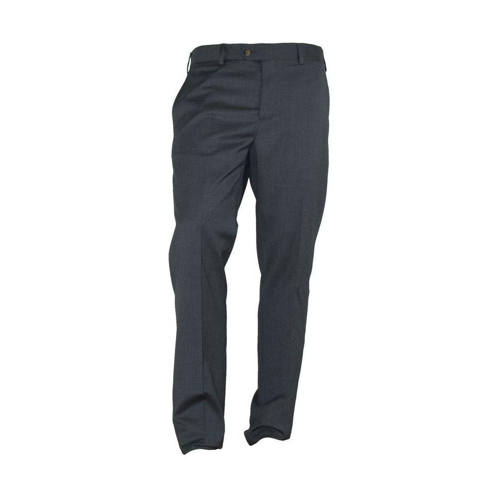 Made in Italy Elegant Italian Gray Trousers Made in Italy Dark Slate Gray