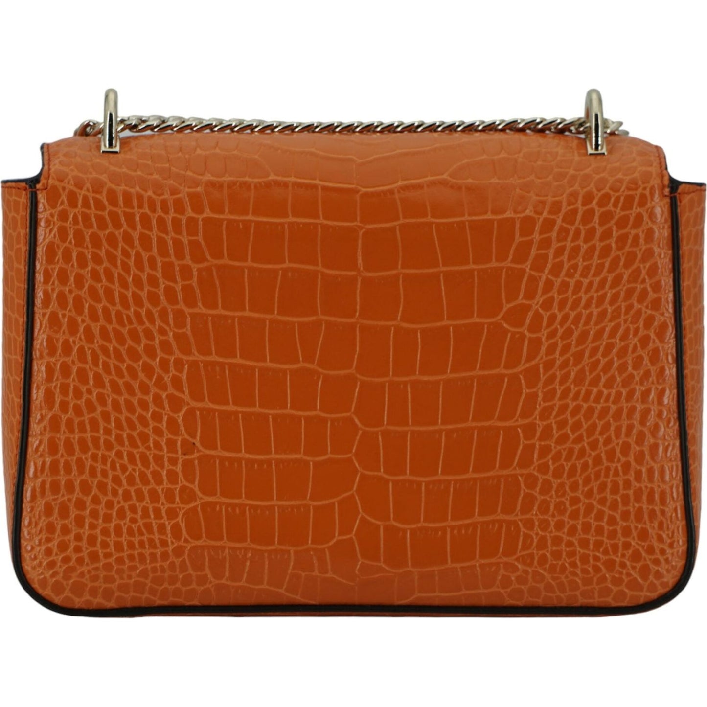 Jimmy Choo Amber Orange Leather Shoulder Bag 196176862228