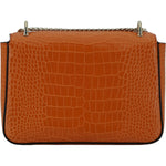 Jimmy Choo Amber Orange Leather Shoulder Bag 196176862228