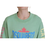 Dsquared² Green Logo Printed Crew Neck Long Sleeve Sweater TSH83447-38