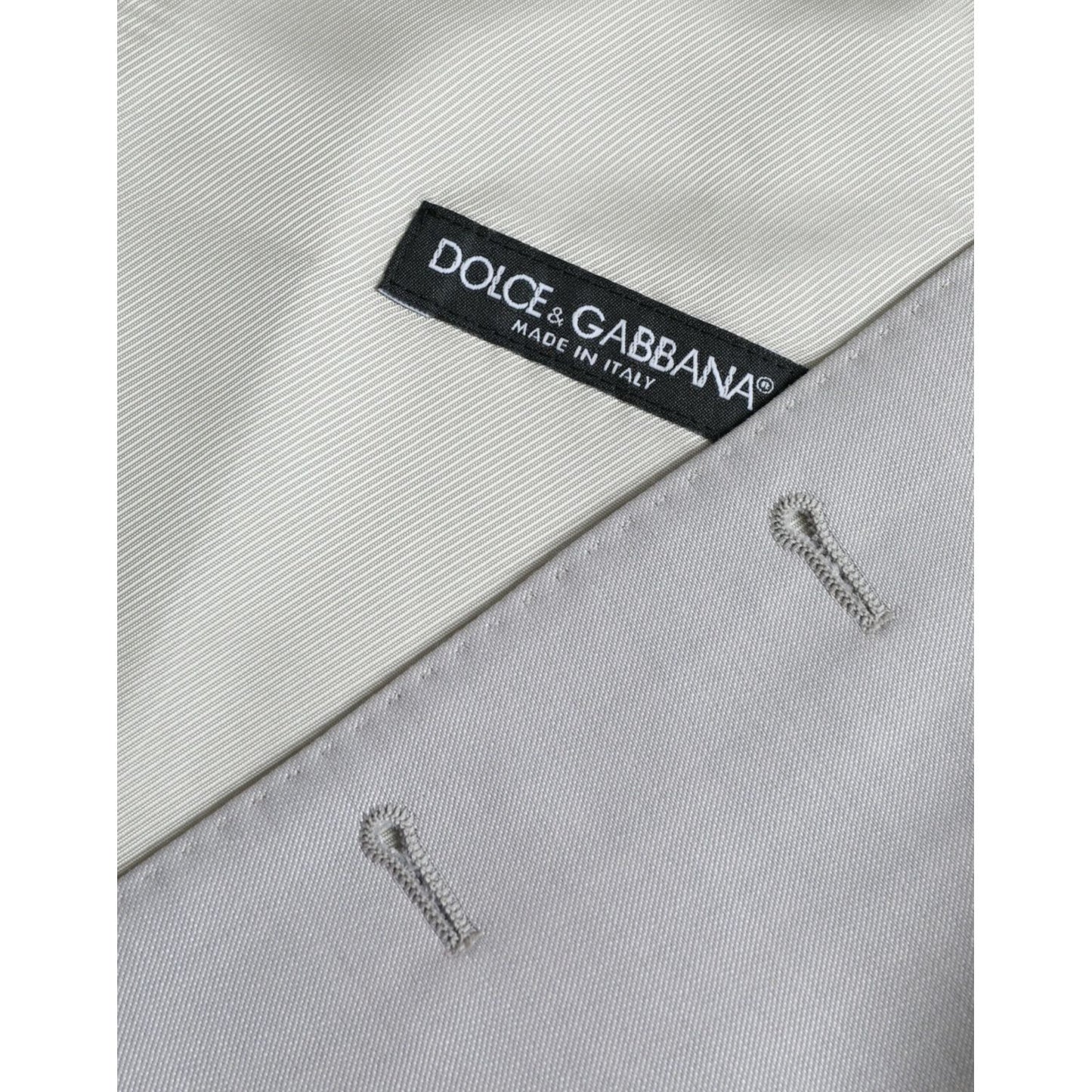 Dolce & Gabbana Light Gray Wool Formal Dress Waistcoat Vest Dolce & Gabbana Gray