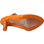 Dolce & Gabbana Orange CINDERELLA Floral Crystal Pumps Shoes LA10837-39