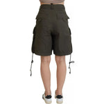 Dsquared² Green High Waist Cargo Bermuda Women Shorts PAN74529-38