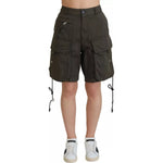 Dsquared² Green High Waist Cargo Bermuda Women Shorts PAN74529-38