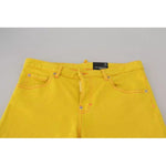 Dsquared² Yellow Cotton Low Waist Crop Denim Cool Girl Jeans PAN74515-38