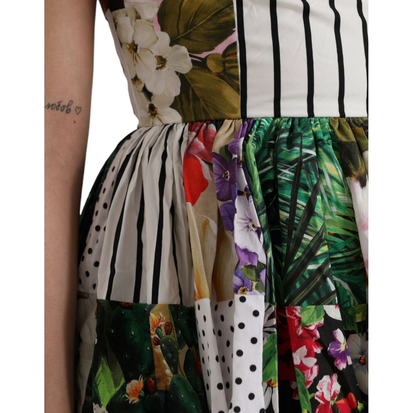 Dolce & Gabbana Multicolor Patchwork Cotton Aline Mini Dress Dolce & Gabbana Dark Slate Gray