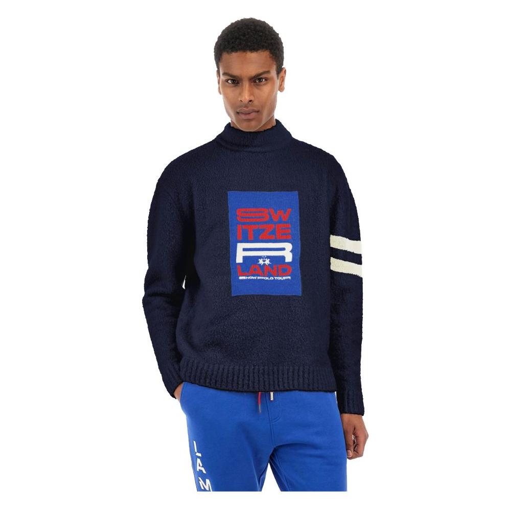 La Martina Blue Polyamide Sweater La Martina Dark Slate Gray