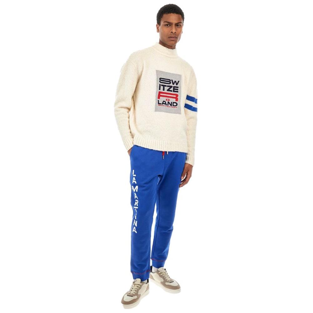La Martina White Polyamide Sweater La Martina Light Gray