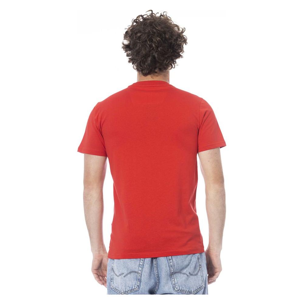 Cavalli Class Red Cotton Men T-Shirt Cavalli Class Gray