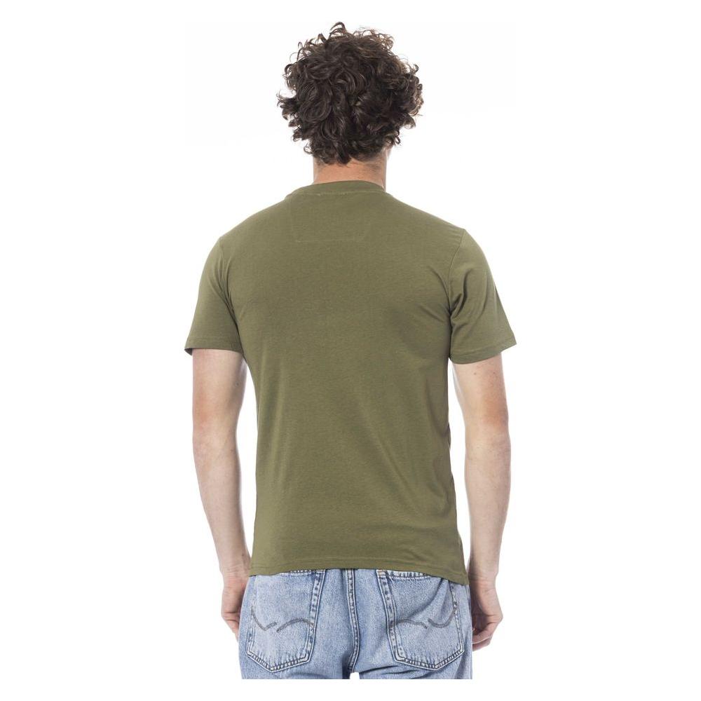 Cavalli Class "Green Cotton Men T-Shirt" Cavalli Class Dim Gray