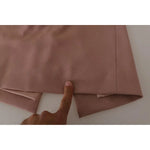 Dolce & Gabbana Dusty Pink Midi Sheath Crystal Buttons Dress DR1508-40