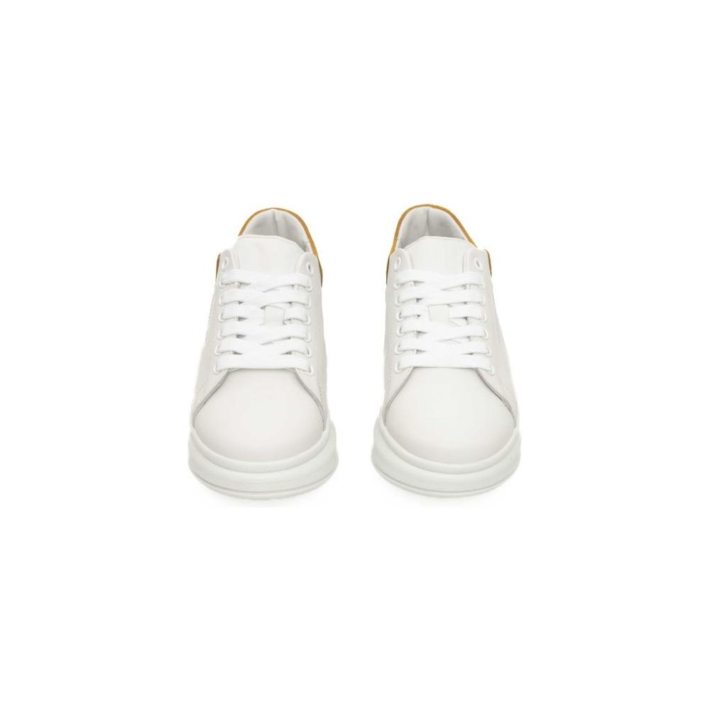 Cerruti 1881 White Leather Women Sneaker Cerruti 1881 Beige