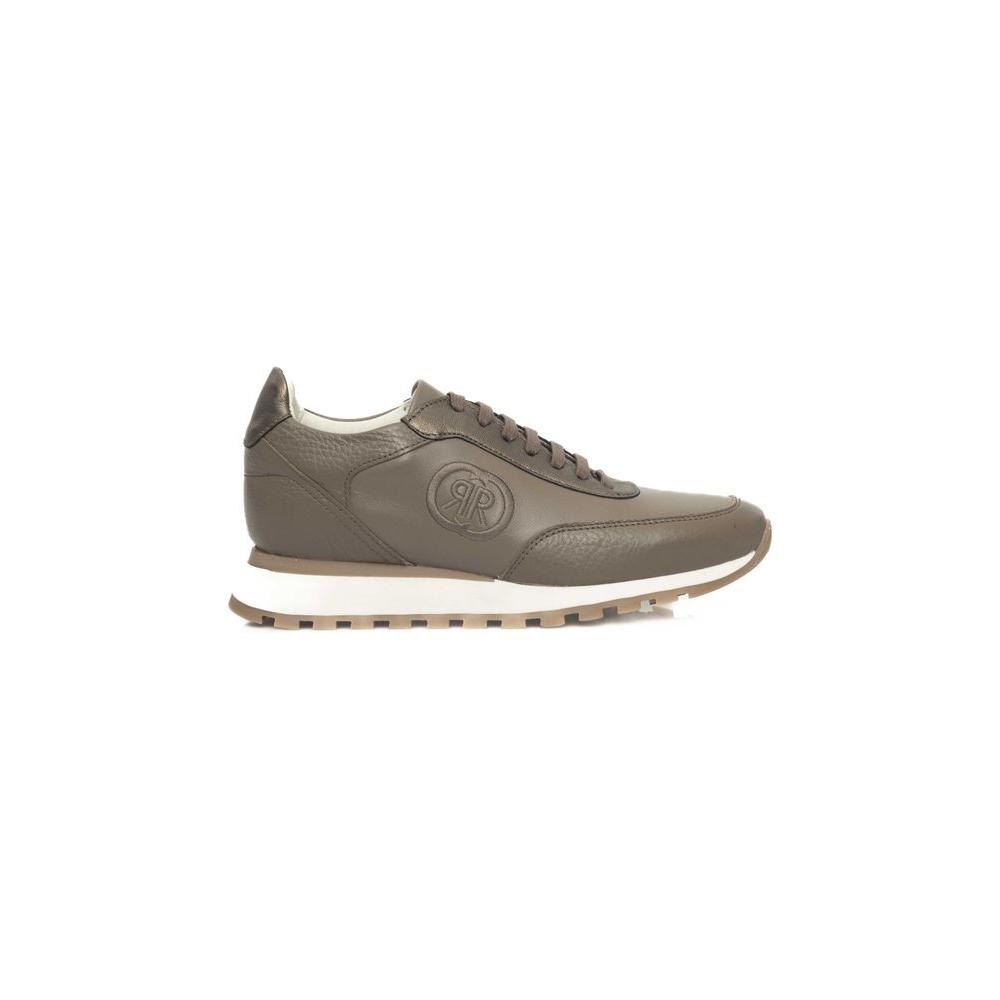 Cerruti 1881 Beige Cowhide Women Platform Sneaker Cerruti 1881 Dim Gray