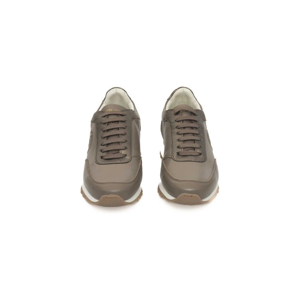 Cerruti 1881 Beige Cowhide Women Platform Sneaker Cerruti 1881 Dim Gray