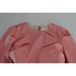 Dolce & Gabbana Pink Long Sleeves Bodycon Sheath Midi Dress DR2695-42