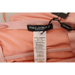 Dolce & Gabbana Pink Silk Stretch Strapless Sheath Midi Dress DR28885-36