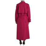 Dolce & Gabbana Dark Pink Double Breasted Trench Coat Jacket JKT3574-42