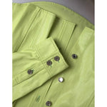 Dolce & Gabbana Green Cotton Collared Casual Button Down Shirt TSH84155-41