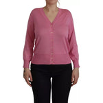 Dolce & Gabbana Pink 100% Silk Button Down Cardigan Sweater TSH8027-42