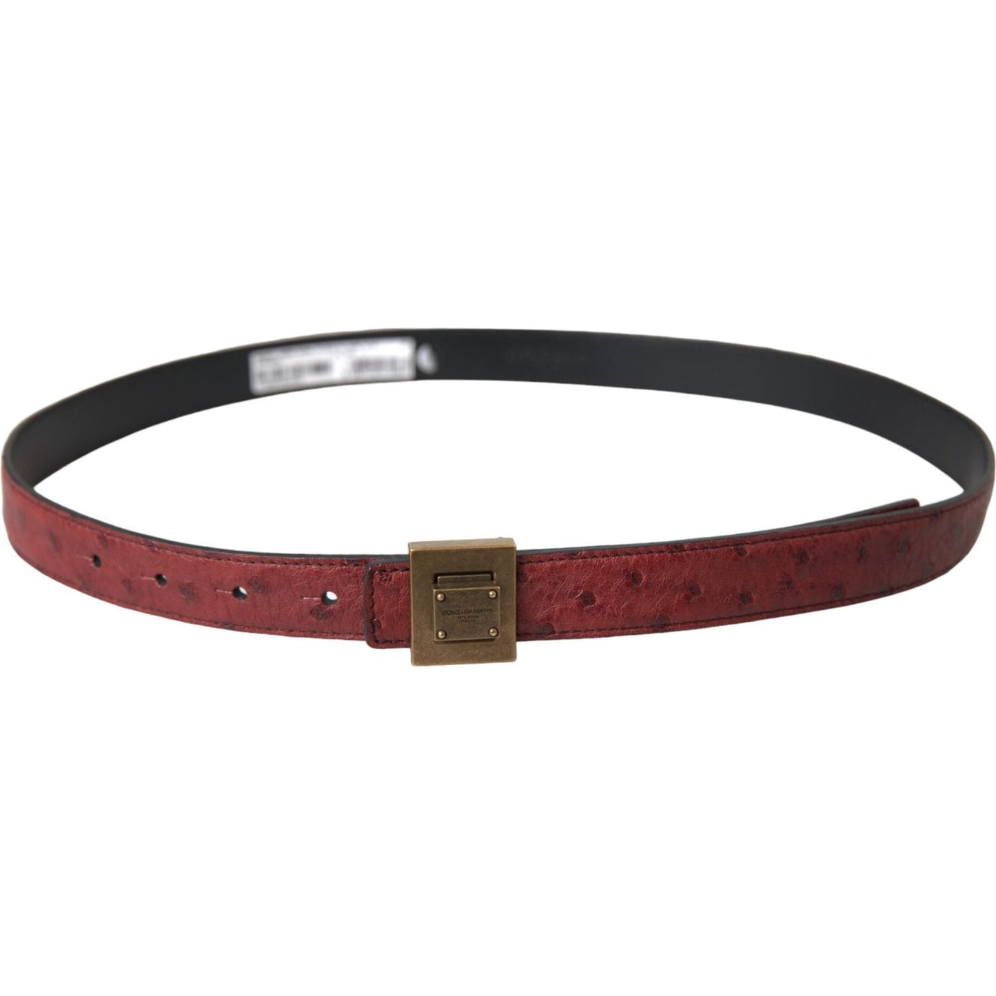 Dolce & Gabbana Brown Leather Square Metal Buckle Belt Dolce & Gabbana Dark Slate Gray
