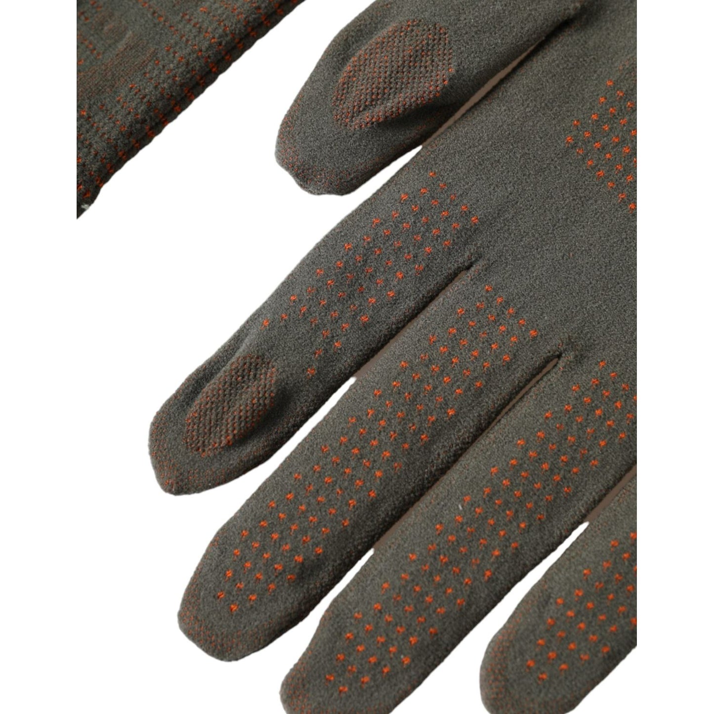 Dolce & Gabbana Brown Cotton Stretch Wrist Length Gloves Dolce & Gabbana Dark Slate Gray