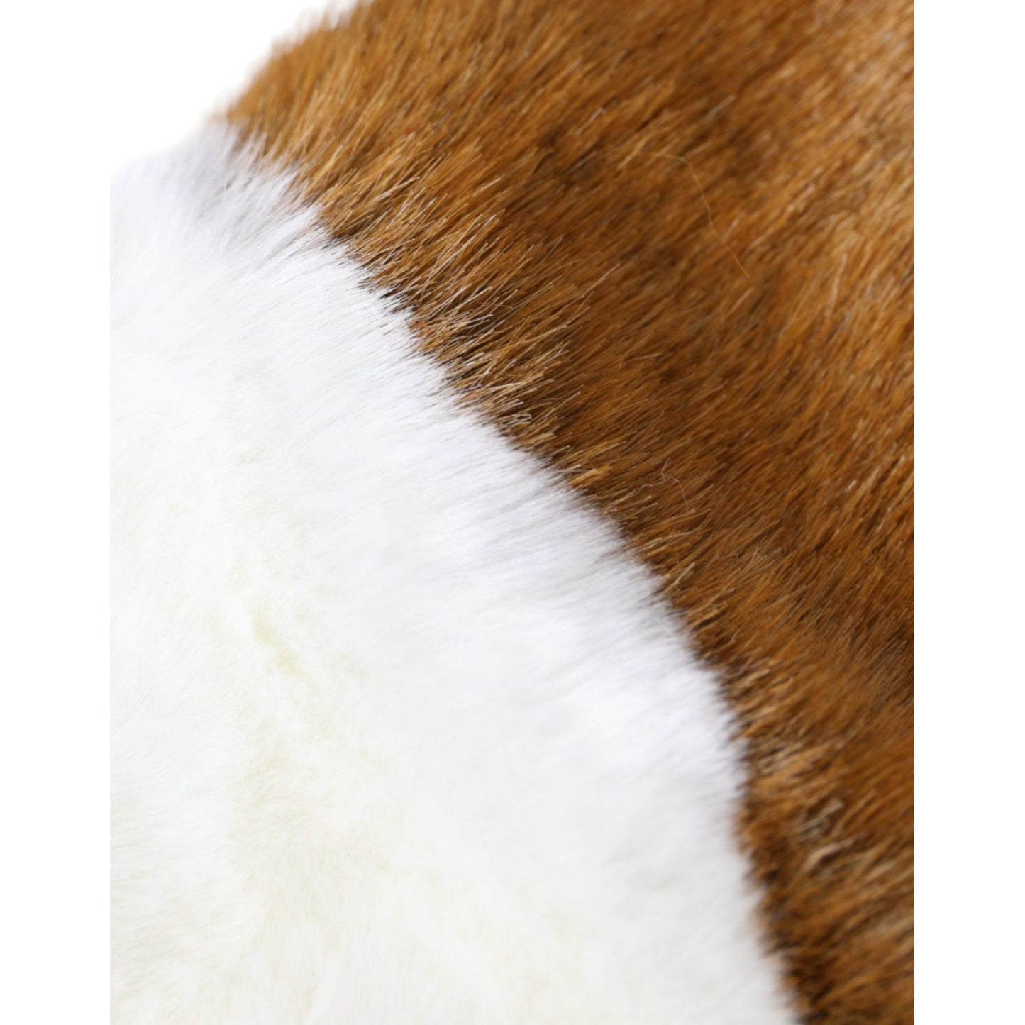 Dolce & Gabbana Brown White Acrylic Knitted Fur Mitten Gloves Dolce & Gabbana Saddle Brown