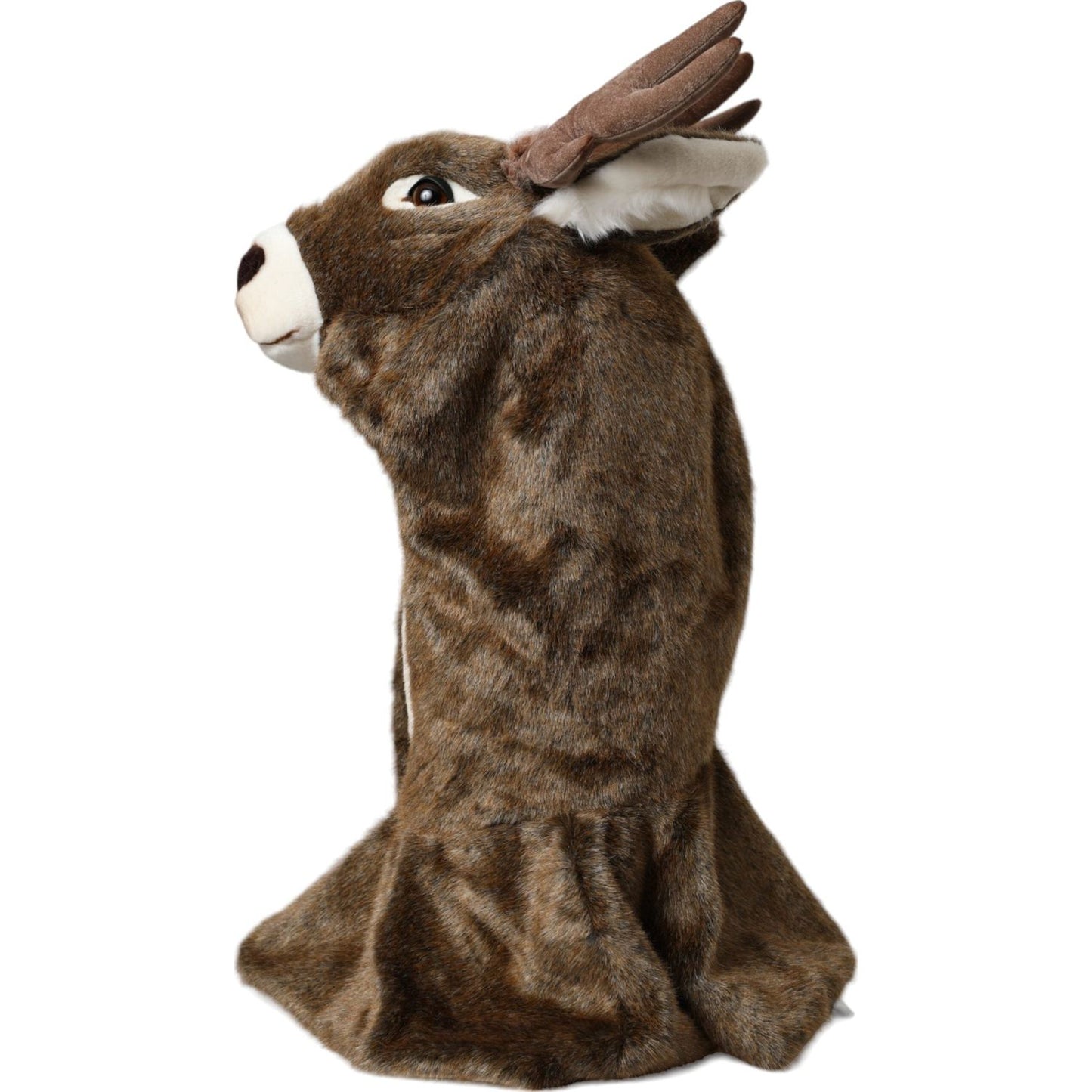 Dolce & Gabbana Brown Deer Faux Fur Whole Head Hat Dolce & Gabbana Dark Olive Green