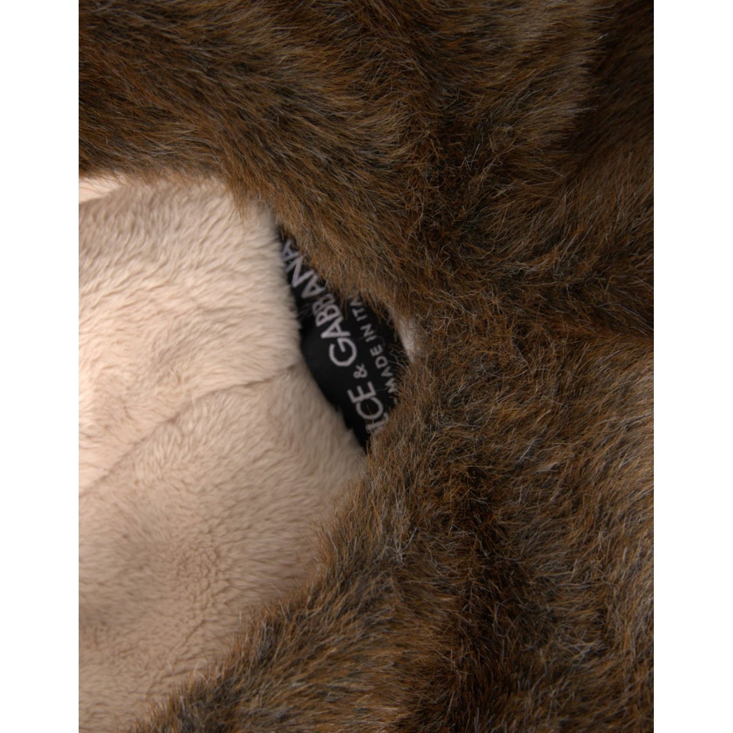 Dolce & Gabbana Brown Deer Faux Fur Whole Head Hat Dolce & Gabbana Dark Slate Gray