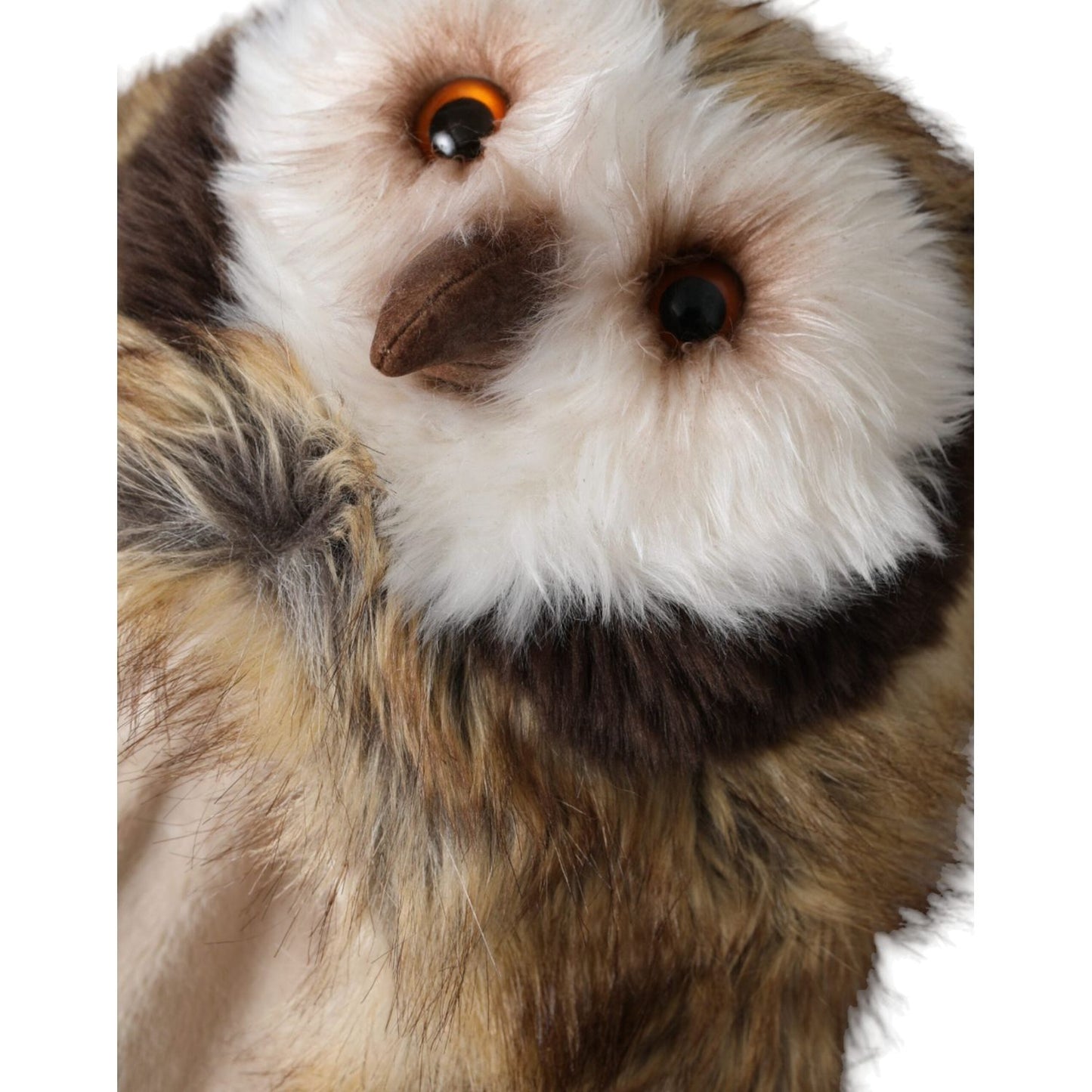 Dolce & Gabbana Brown Owl Faux Fur Whole Head Cap Hat Dolce & Gabbana Rosy Brown