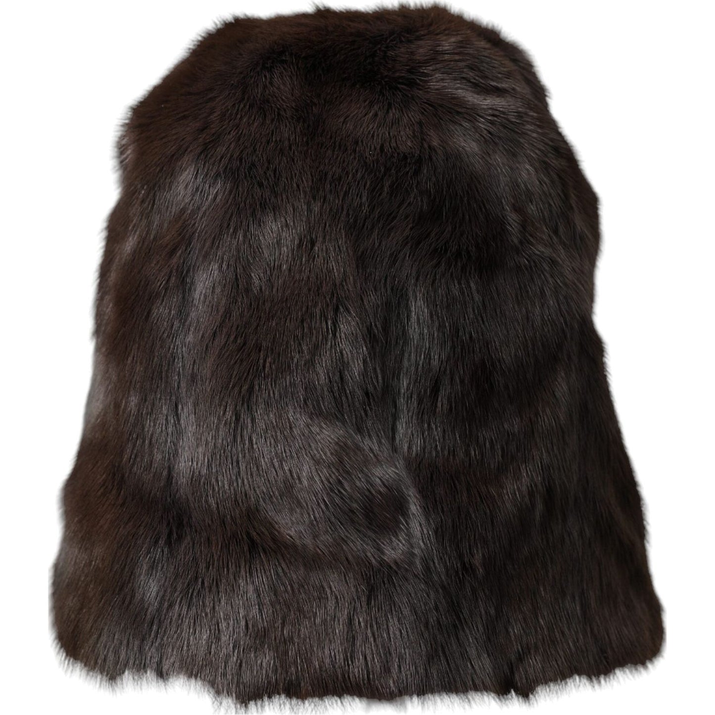 Dolce & Gabbana Brown Weasel Fur Womens Cashmere Hat Beanie Dolce & Gabbana Dark Slate Gray