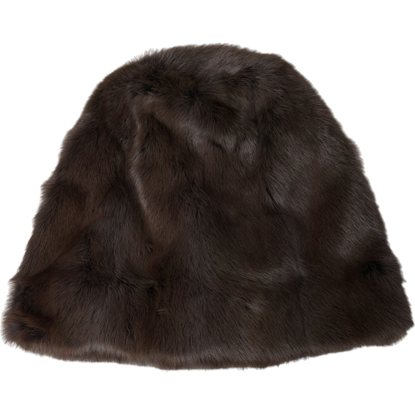 Dolce & Gabbana Brown Weasel Fur Womens Cashmere Hat Beanie Dolce & Gabbana Black